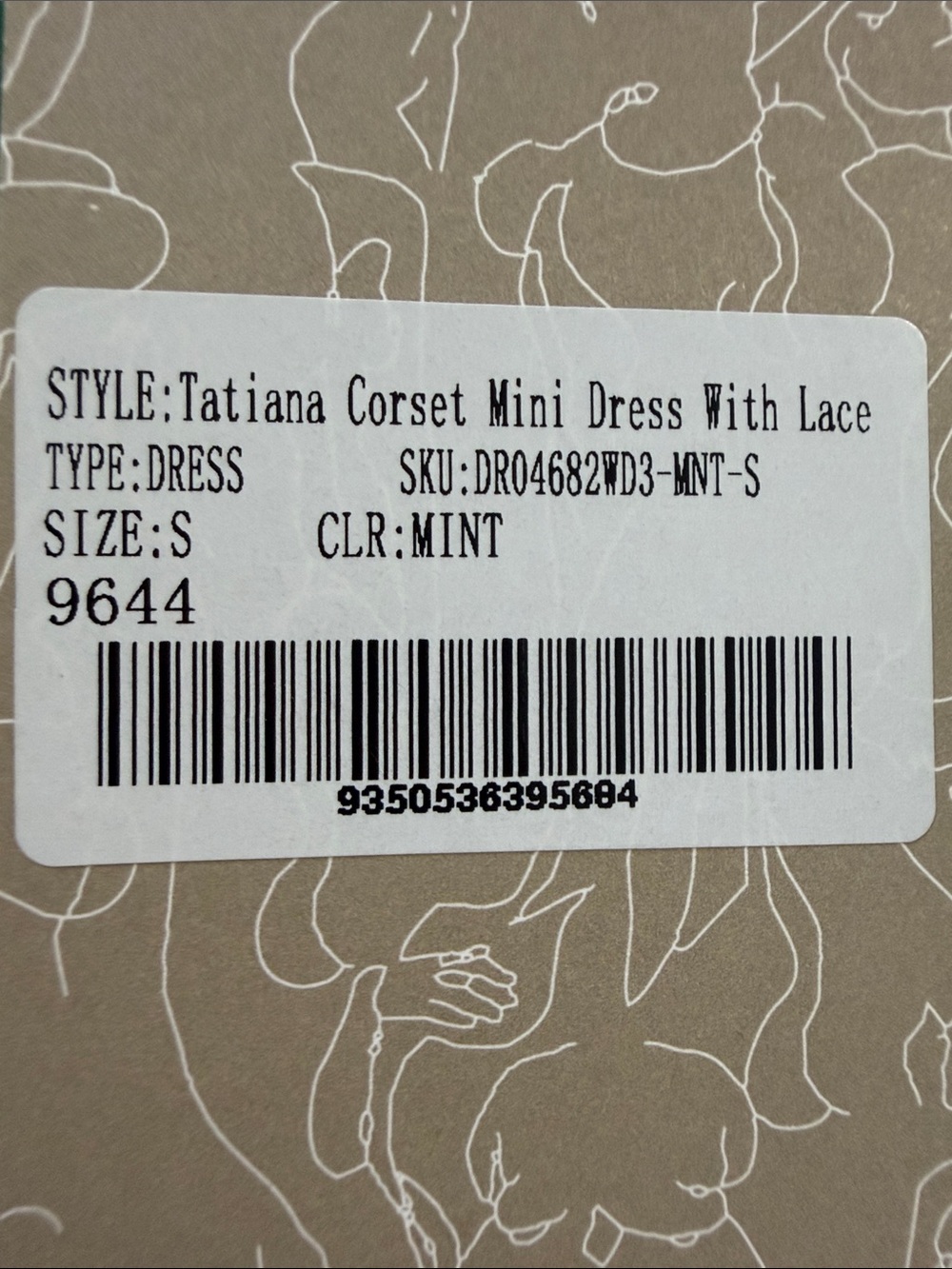 MESHKI Tatiana Corset Mini Dress with Lace Mint Green NWT Size Small - Picture 7 of 7
